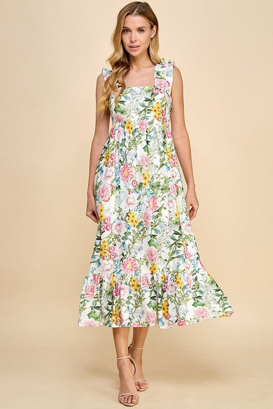Garden Floral Midi Dress TCEC