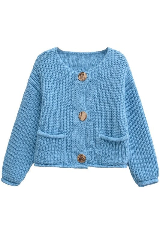 Gold Button LS Cardigan Sundayup