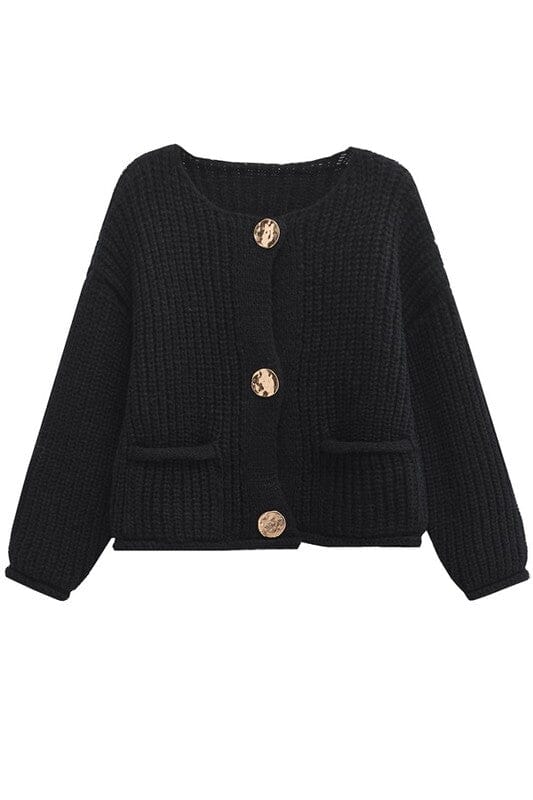 Gold Button LS Cardigan Sundayup