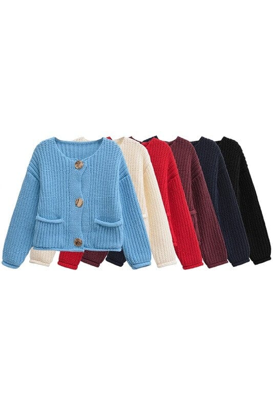 Gold Button LS Cardigan Sundayup