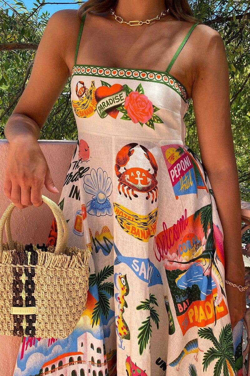 Graffiti Cami Maxi Dress Mayah Overseas