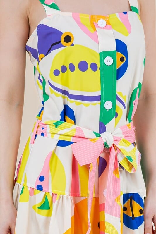 Graffiti Print Midi Sundayup