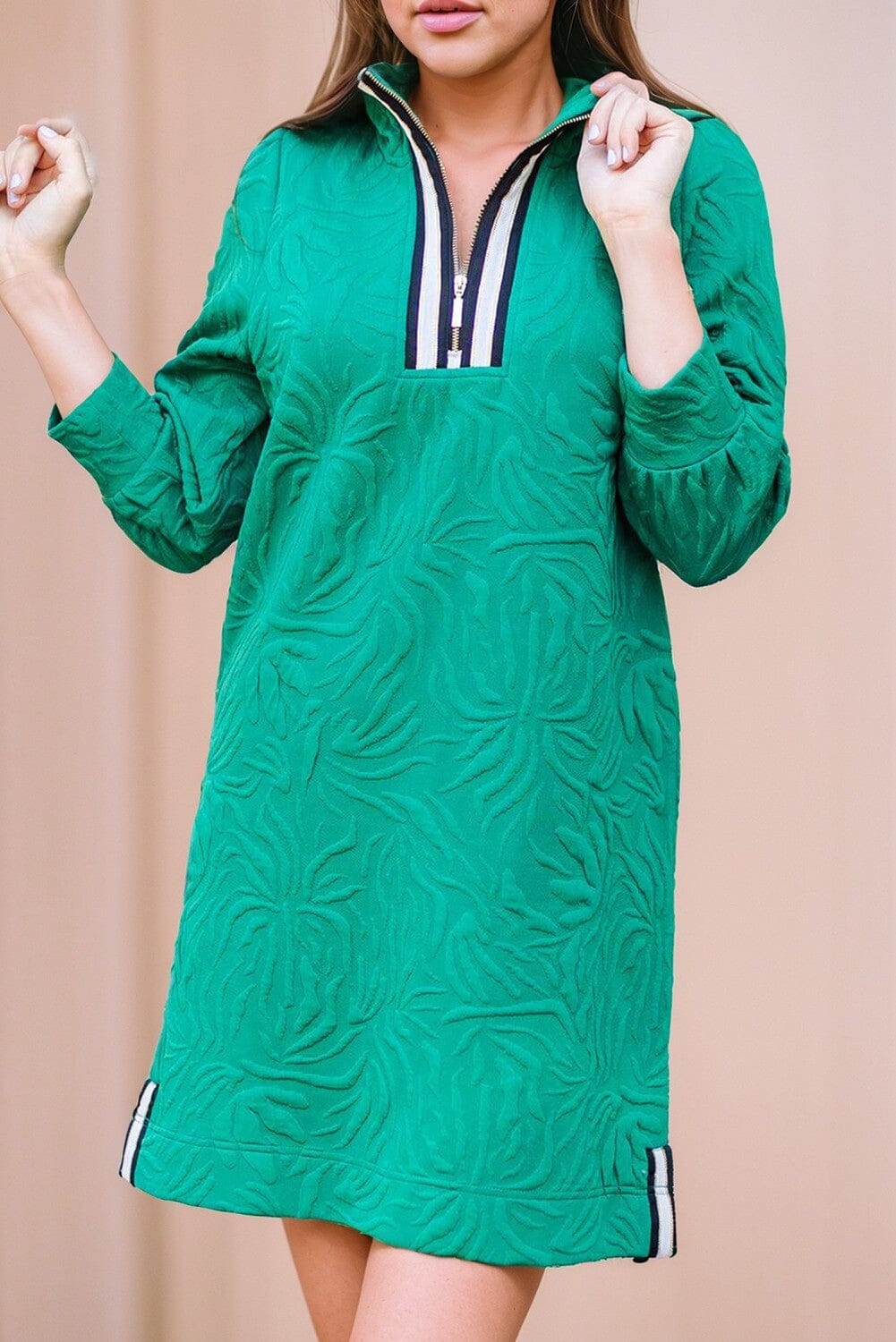 Half Zip Mini Dress Shewin