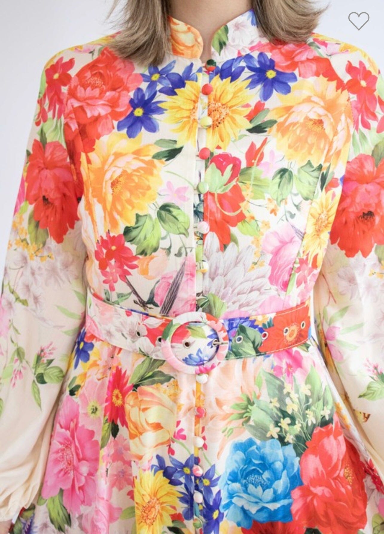 High Neck Belted Multi Floral Maxi eterna
