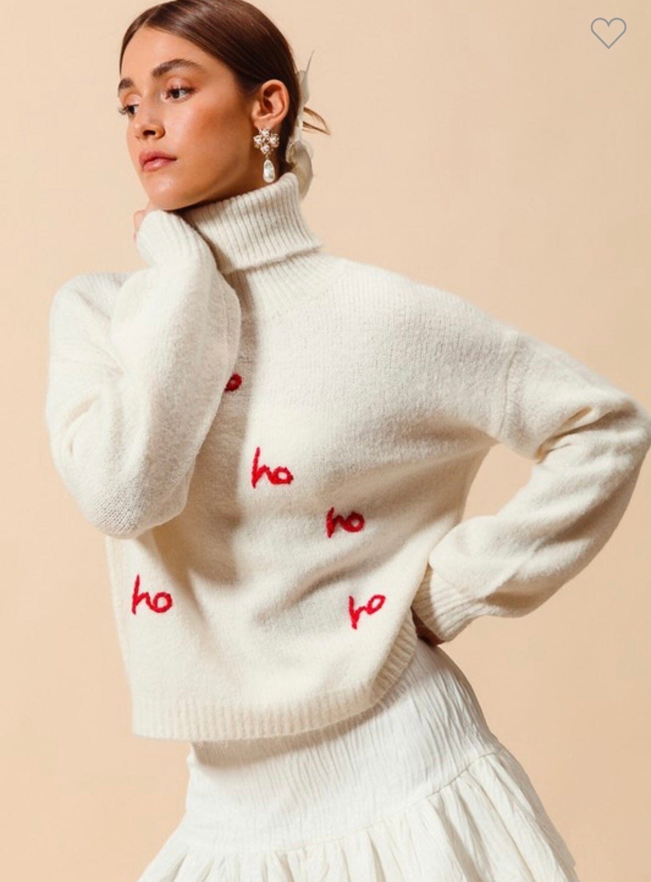 ho ho ho lettering turtleneck So Me