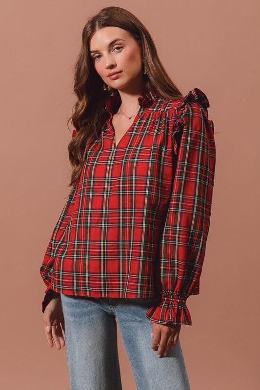 Holiday Tartan Blouse So Me