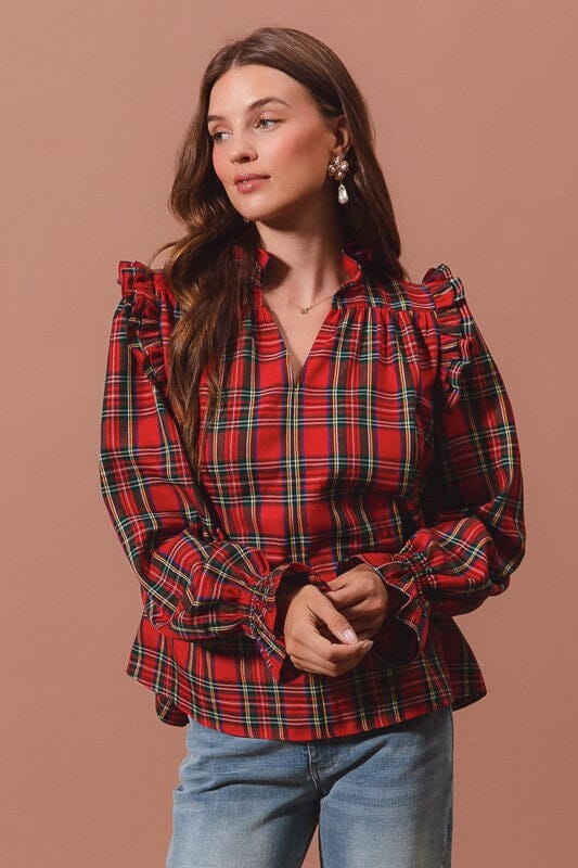 Holiday Tartan Blouse So Me