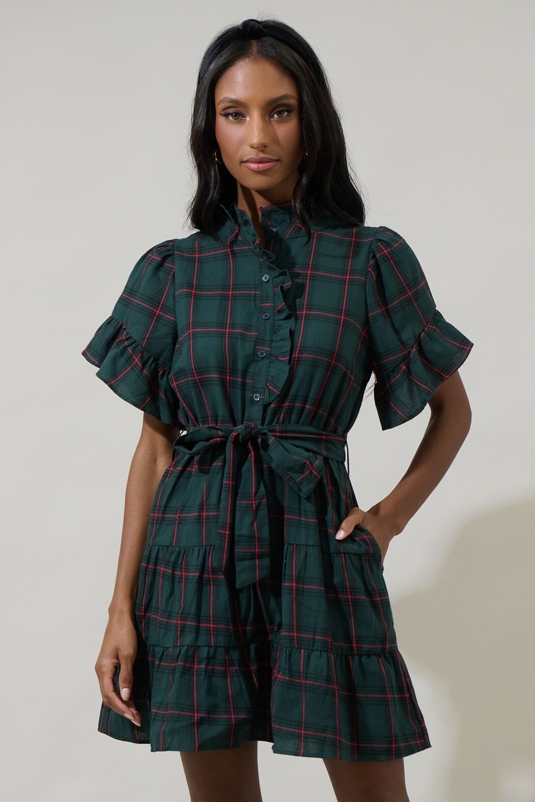 Hunter Cottonwood Plaid Dress Sugarlips