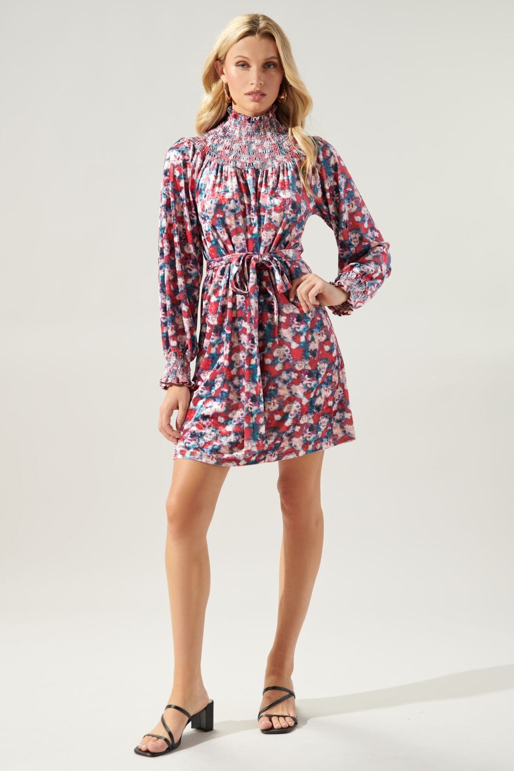In a Daze Velvet Floral Dress Sugarlips