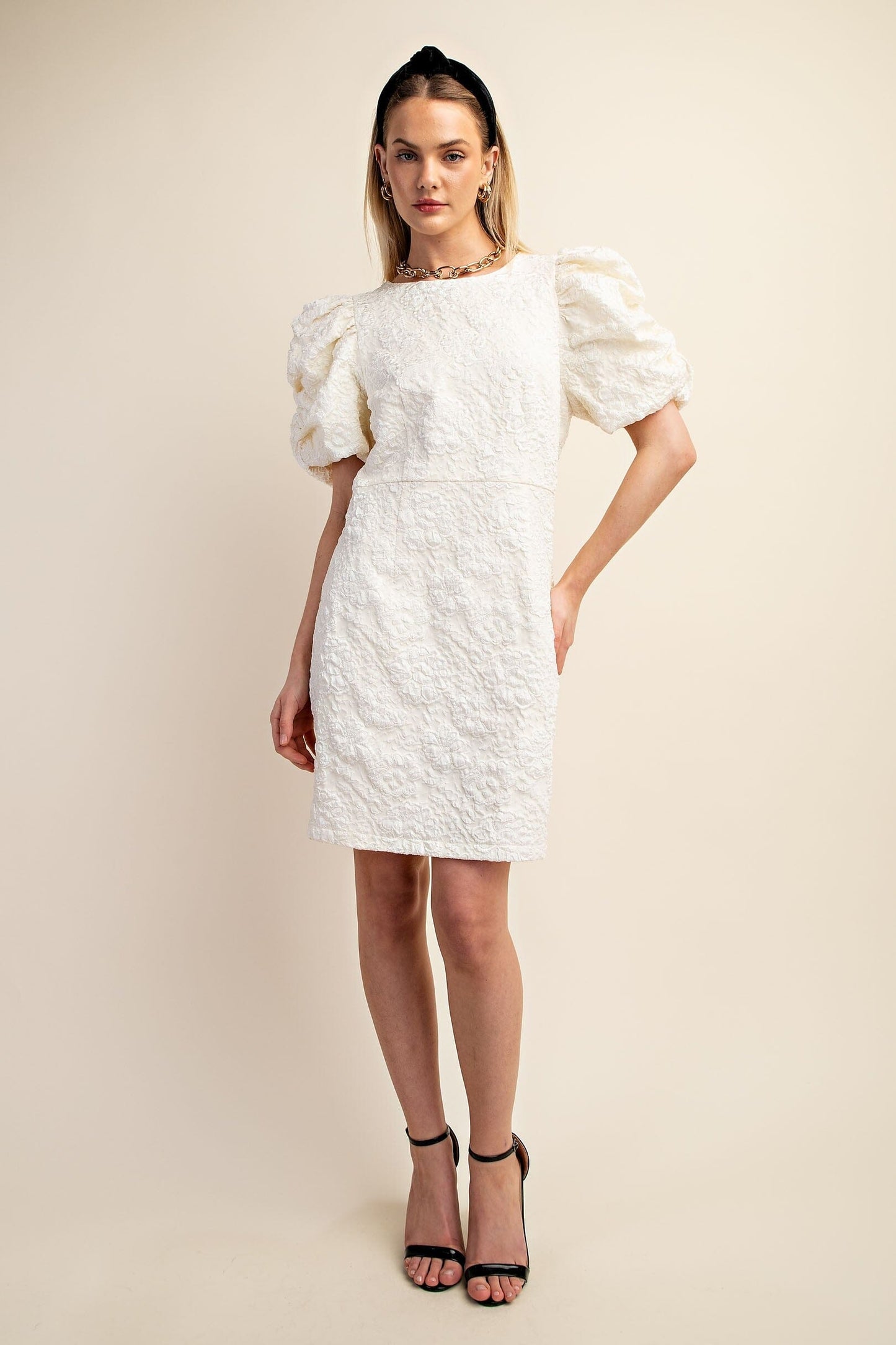 Jacquard Solid Mini Dress Gigio
