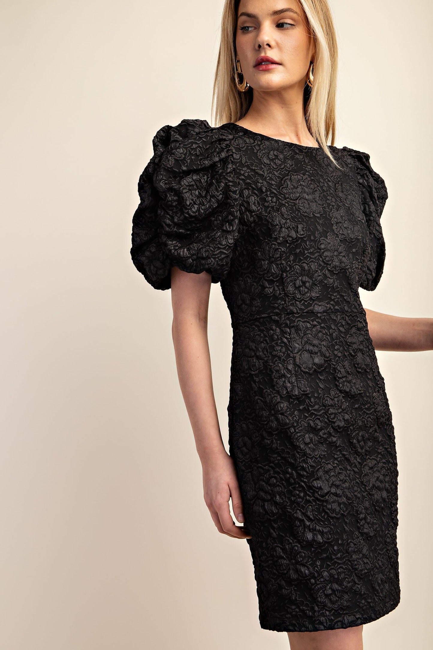 Jacquard Solid Mini Dress Gigio