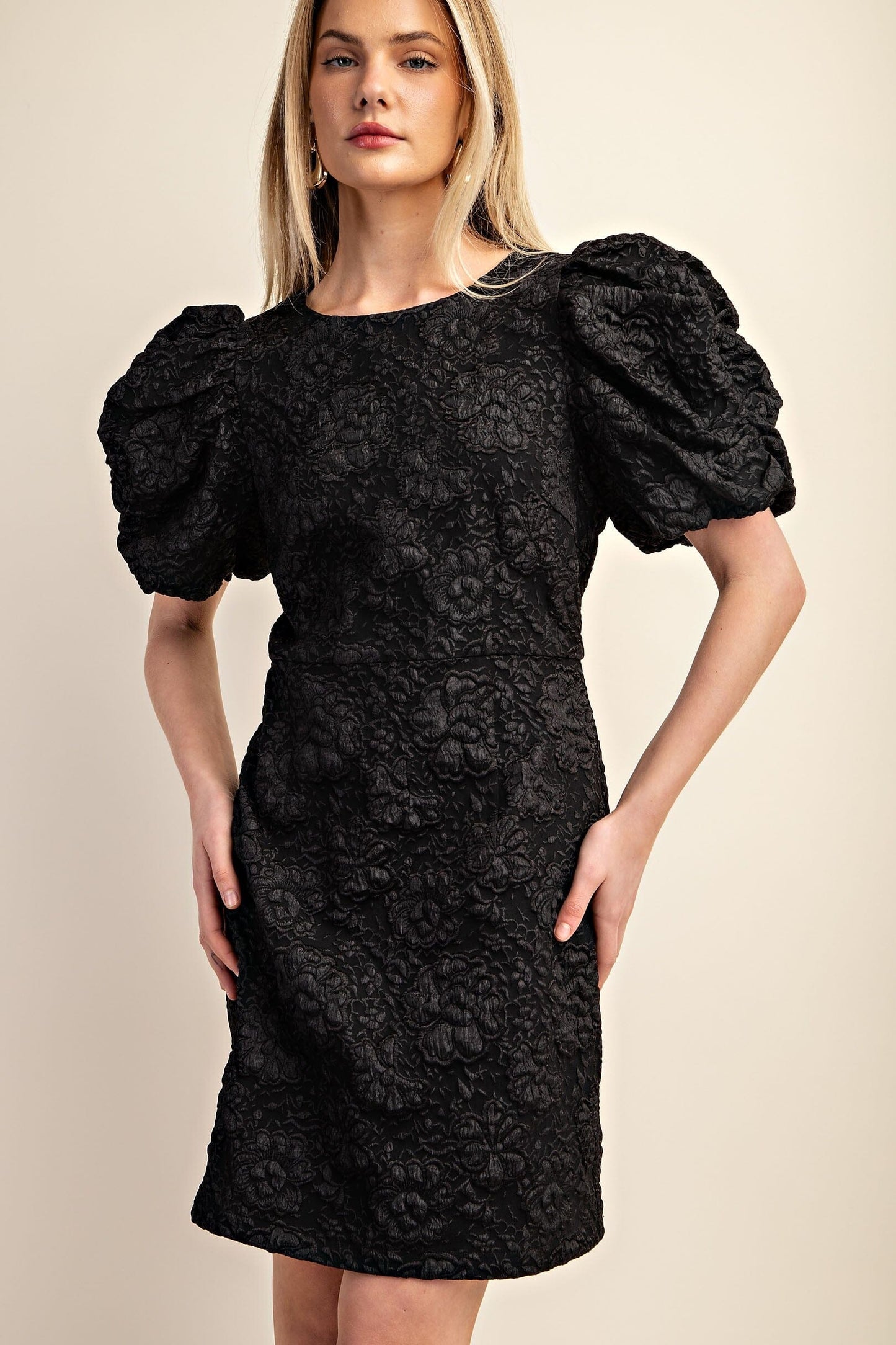 Jacquard Solid Mini Dress Gigio