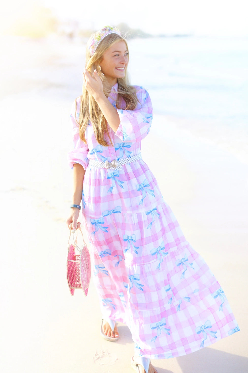 Jane Dress, Grandmillennial Gingham with Bows palmer and sullivan