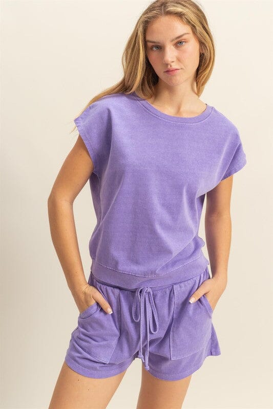 Knit Short Sleeve Lounge Set hyfve