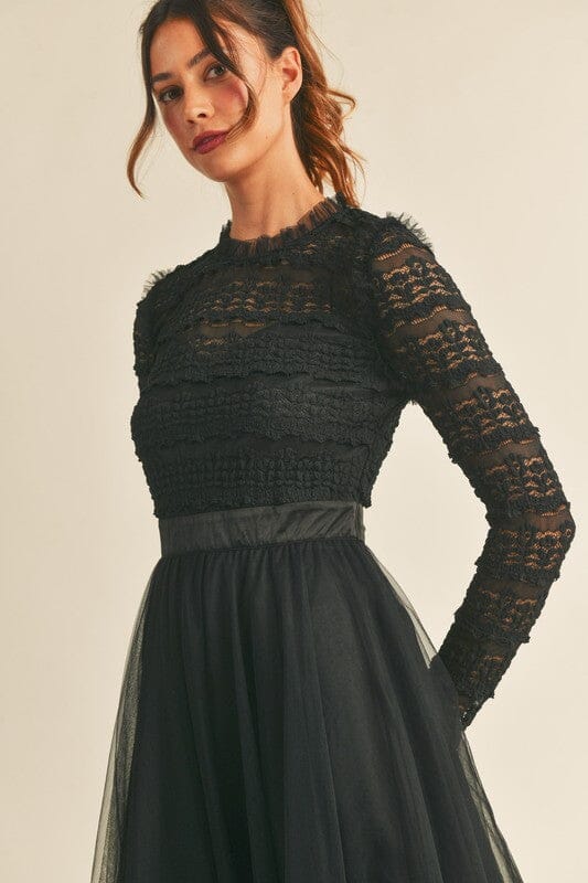 Lace Dress with Tulle Skirt Mable