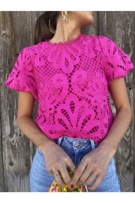 Lace Overlay Top Mayah Overseas