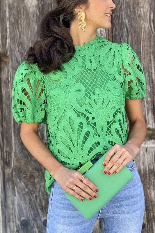 Lace Overlay Top Mayah Overseas