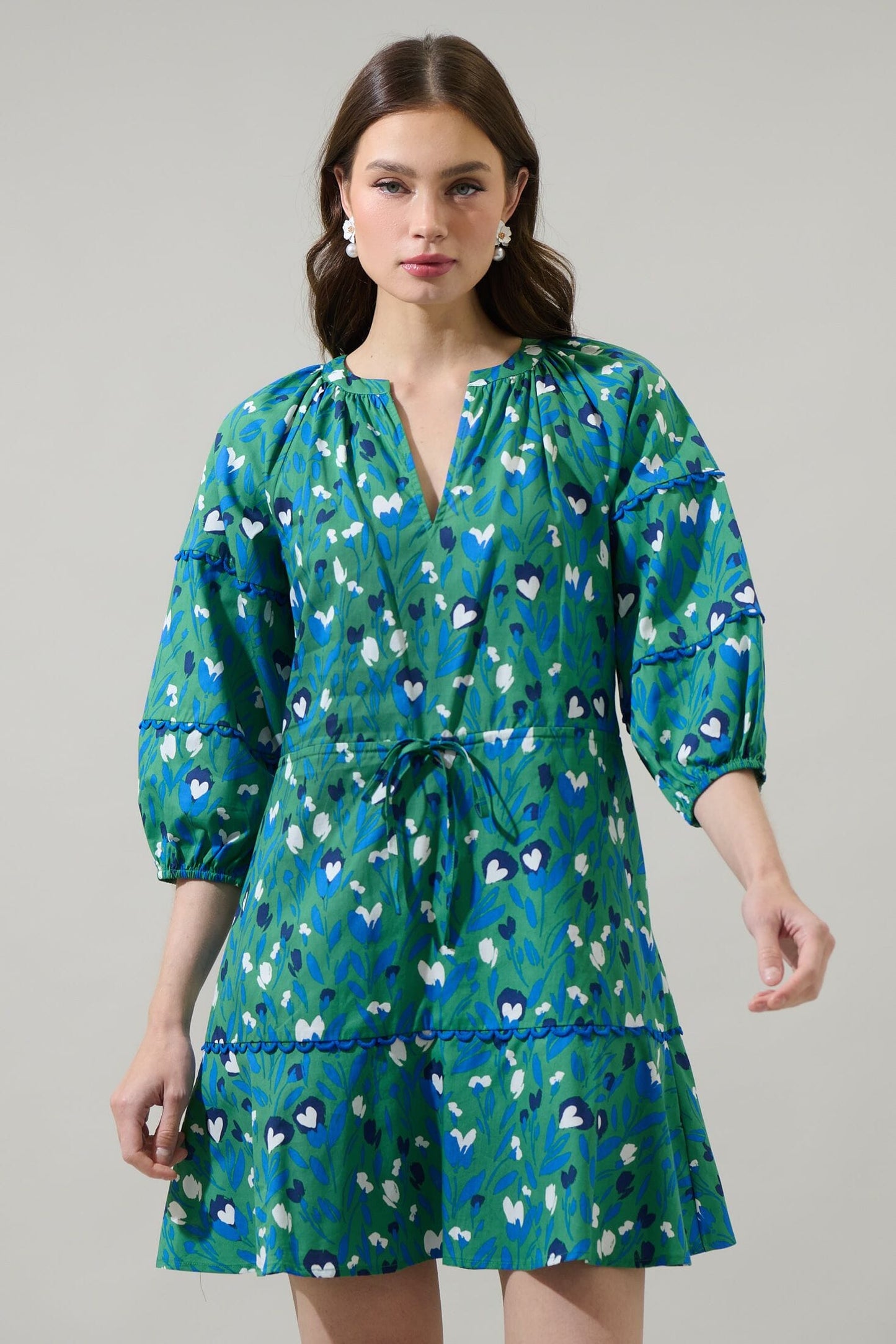 Laury Floral Half Sleeve Dress Sugarlips