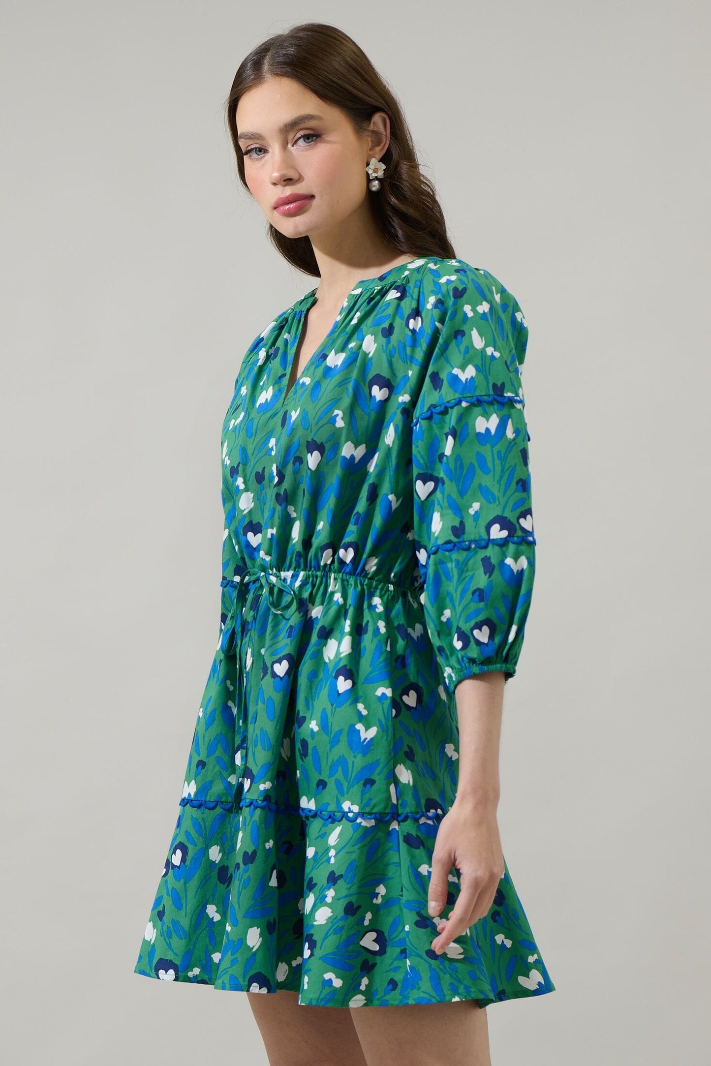 Laury Floral Half Sleeve Dress Sugarlips