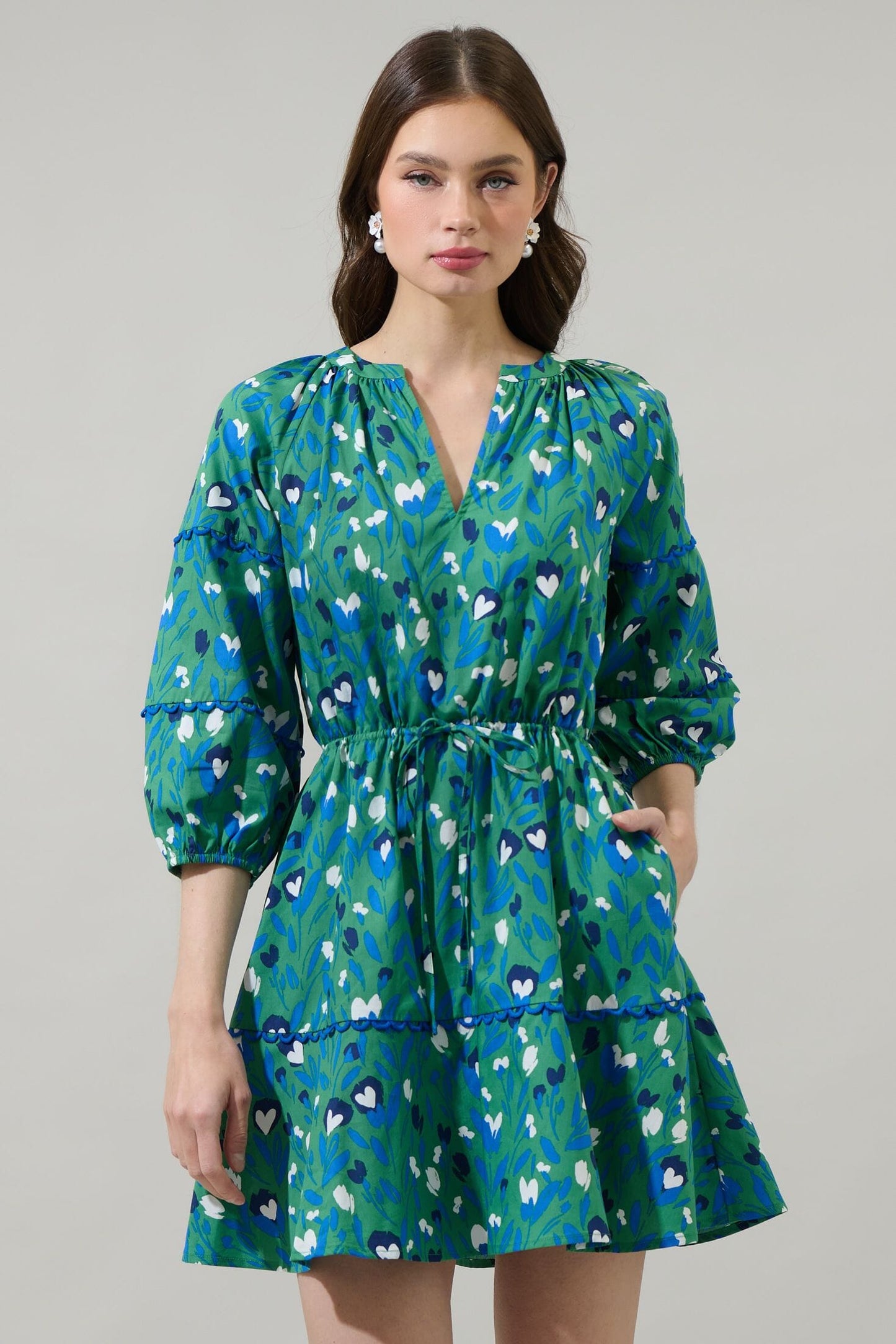 Laury Floral Half Sleeve Dress Sugarlips