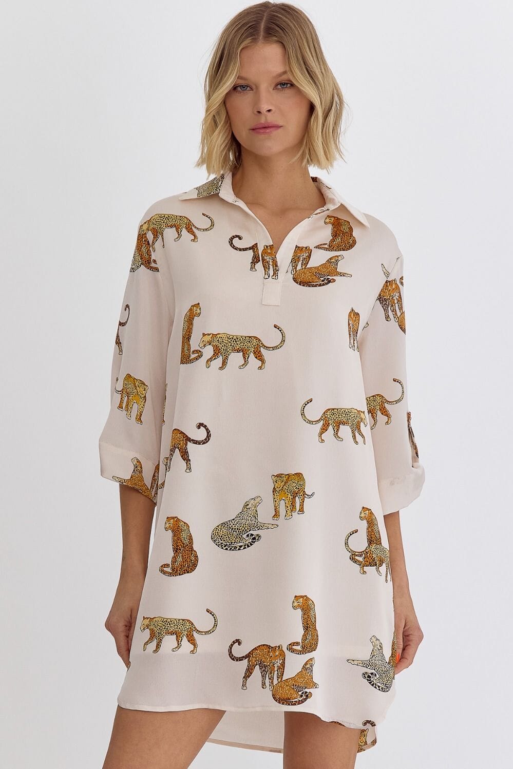 Leopard Shirt Dress entro