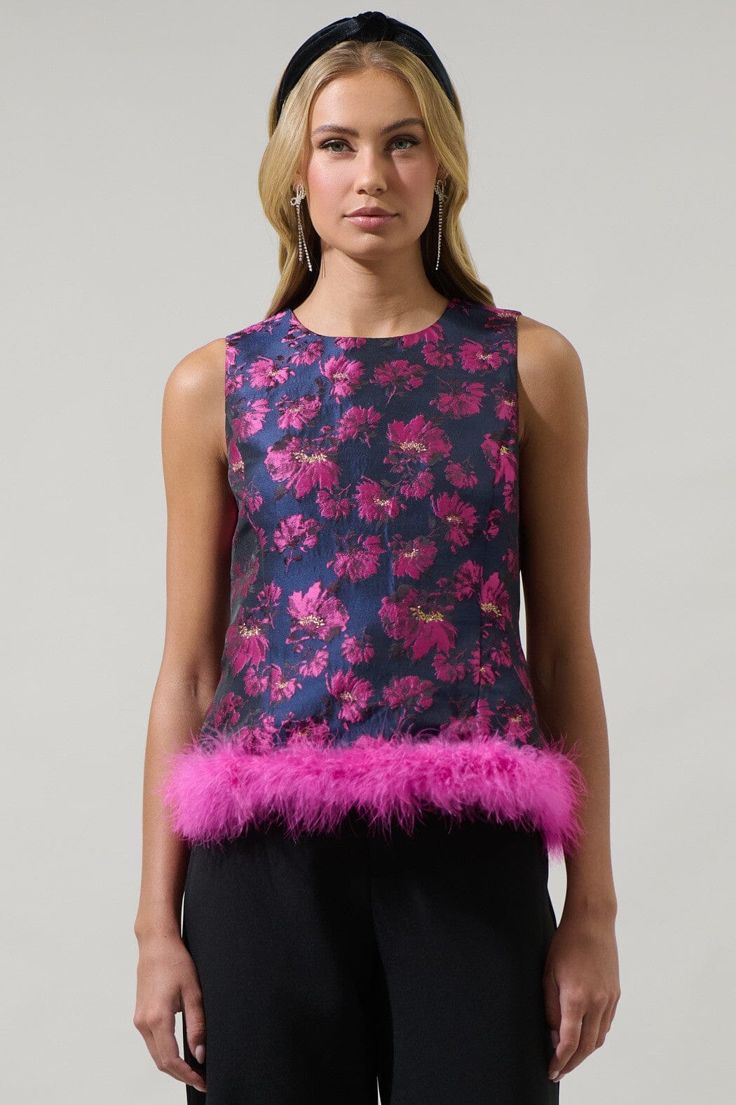 Lorna Floral Fidela Sleeveless Top Sugarlips