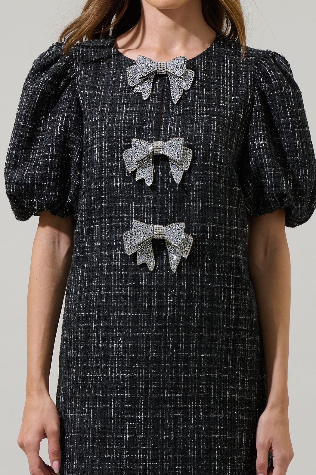Margaret Tweed Bow Dress Sugarlips