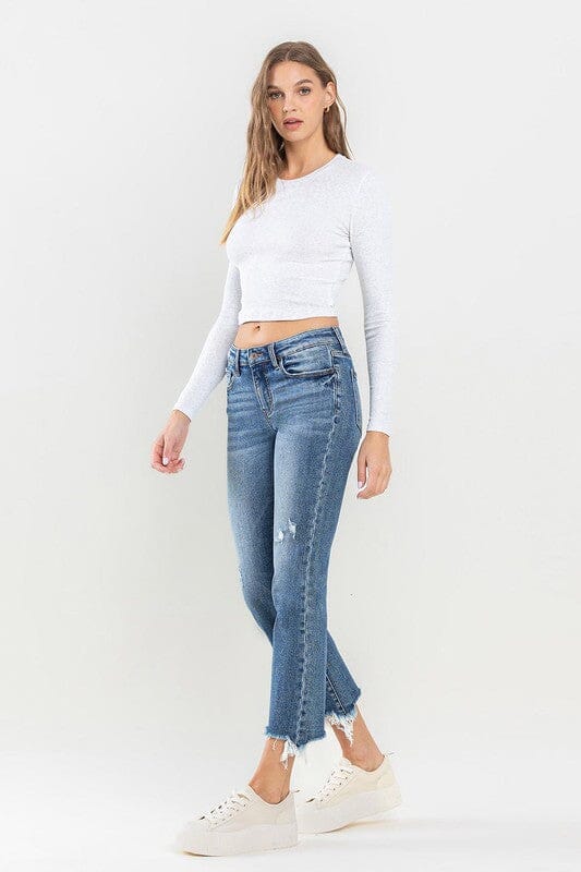 Mid-Rise Distressed Cropped Jean LOVERVET BY VERVET