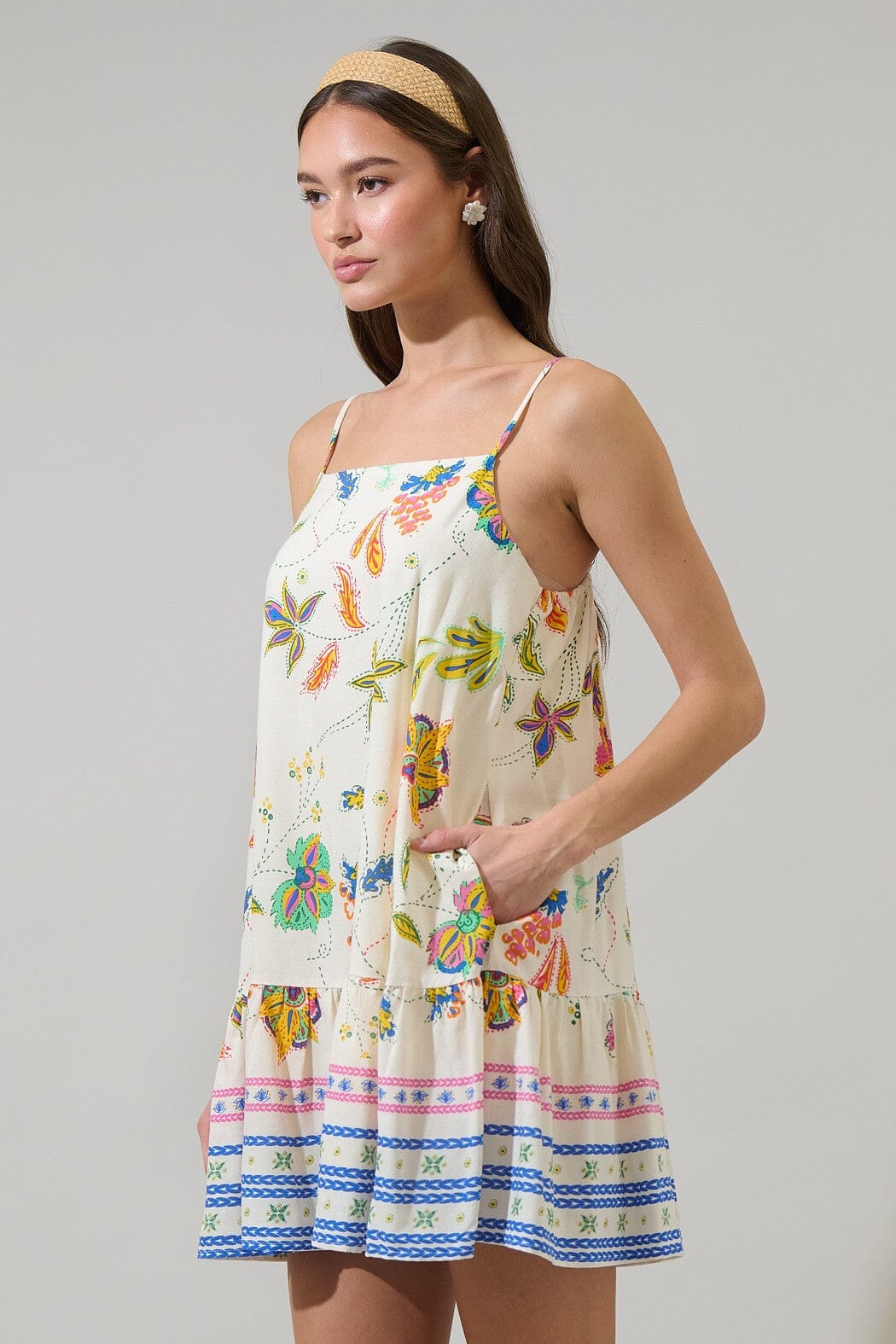 Miraflor Jenny Shift Mini Dress Sugarlips