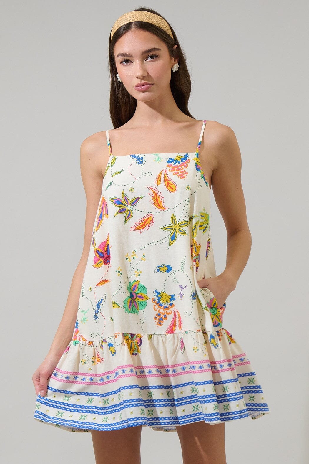 Miraflor Jenny Shift Mini Dress Sugarlips