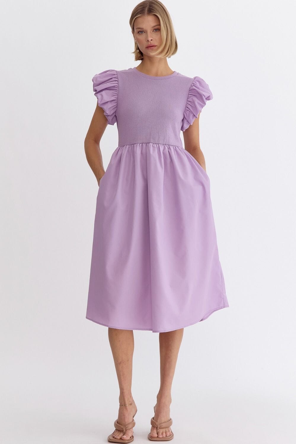 Mixed Knit Midi entro