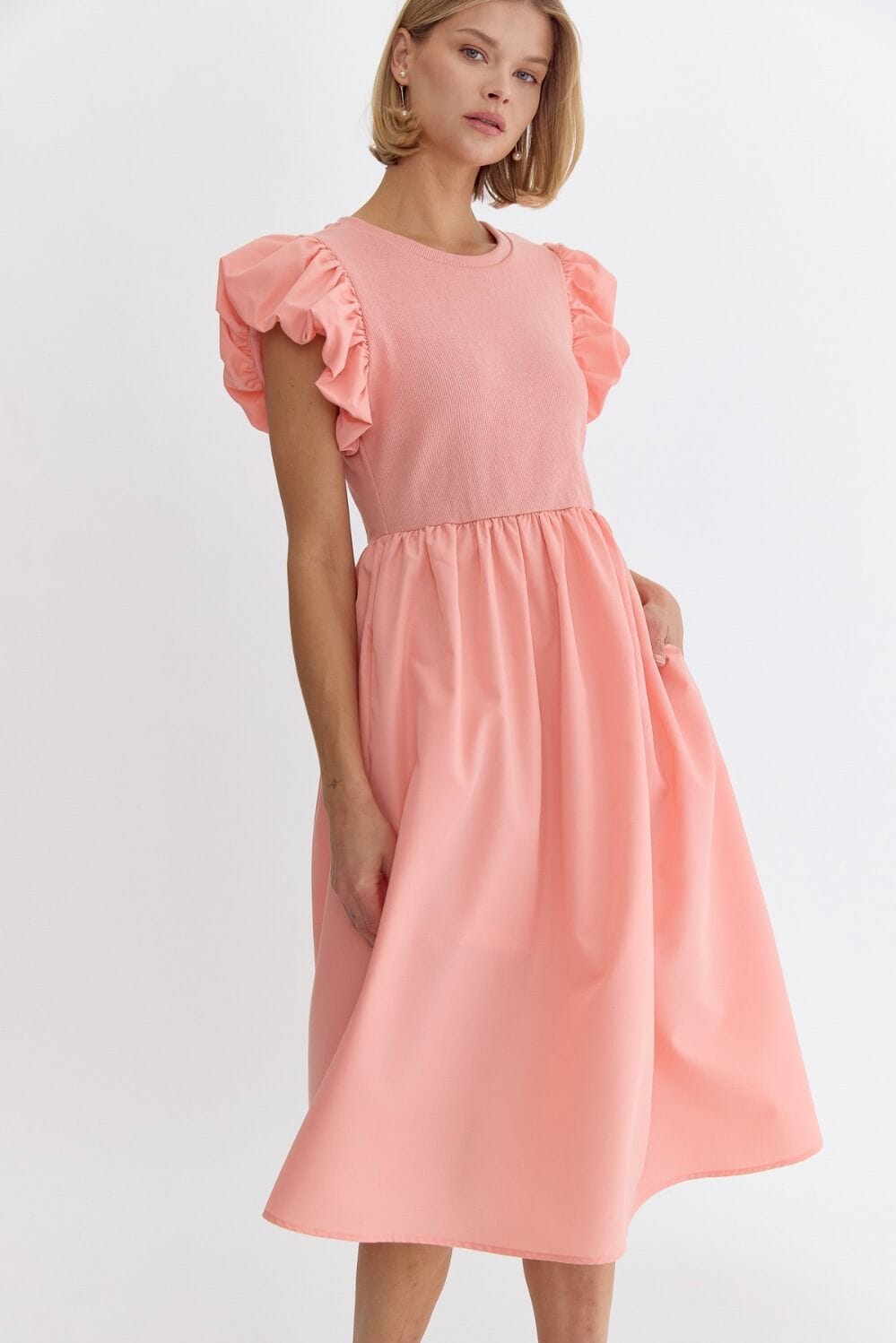 Mixed Knit Midi entro