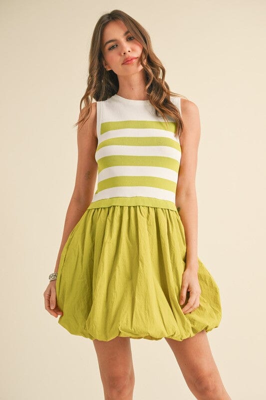 Mixed Media Bubble Hem Dress &merci