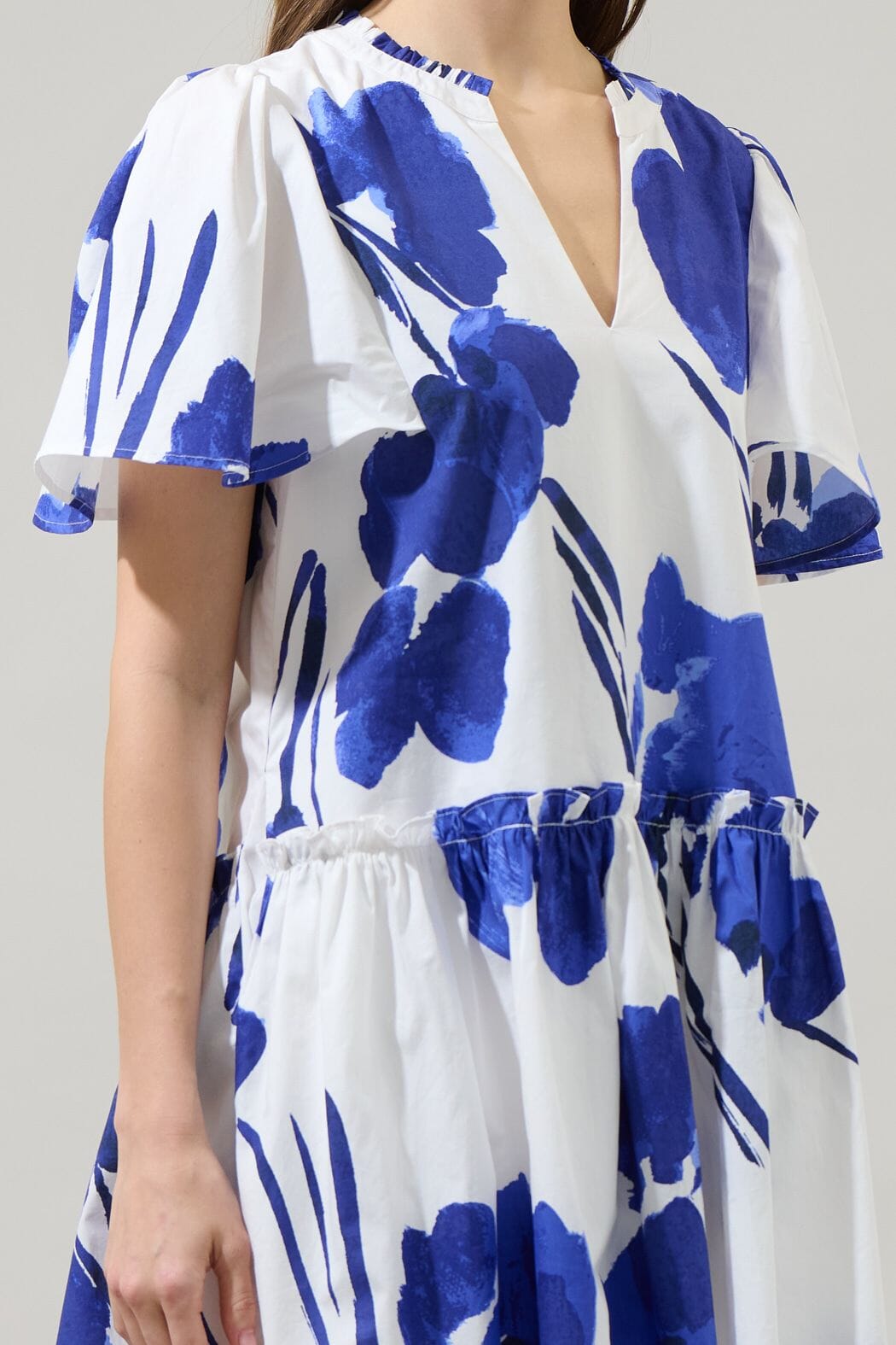 Neli Floral Trapeze Dress Sugarlips