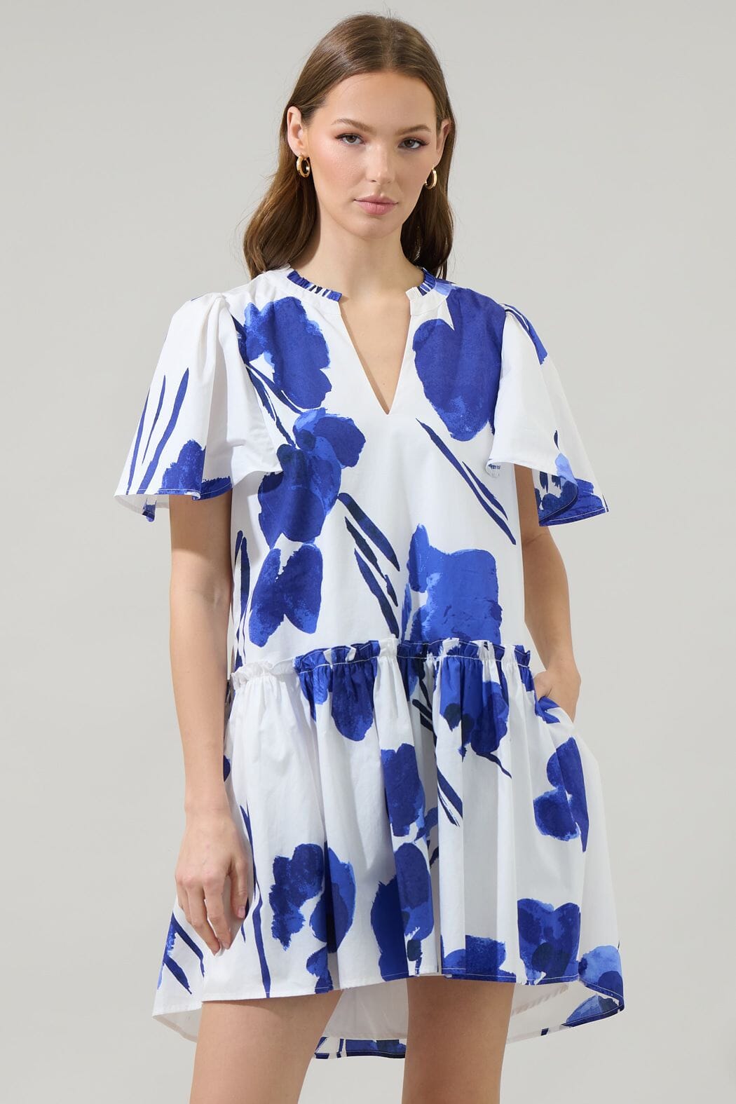 Neli Floral Trapeze Dress Sugarlips