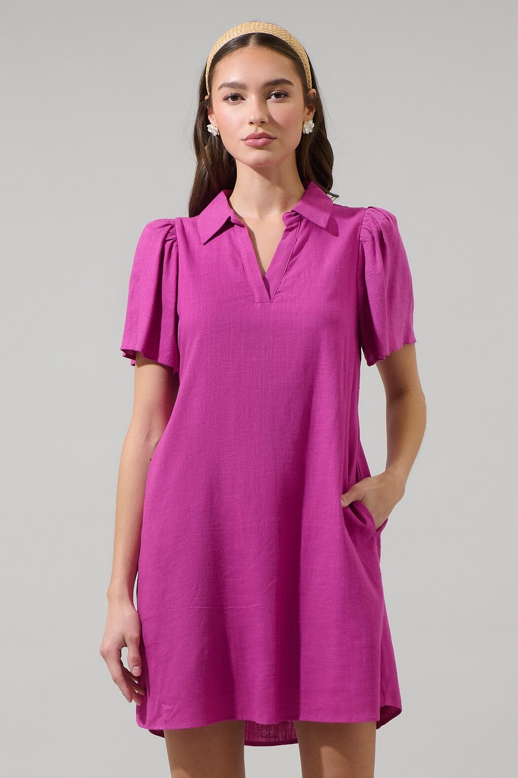 Nitza Collared Mini Dress sugarlips