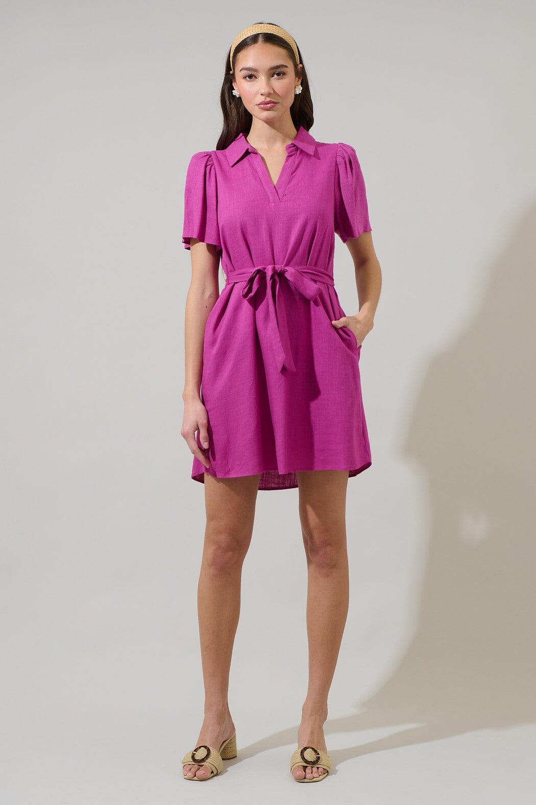 Nitza Collared Mini Dress sugarlips