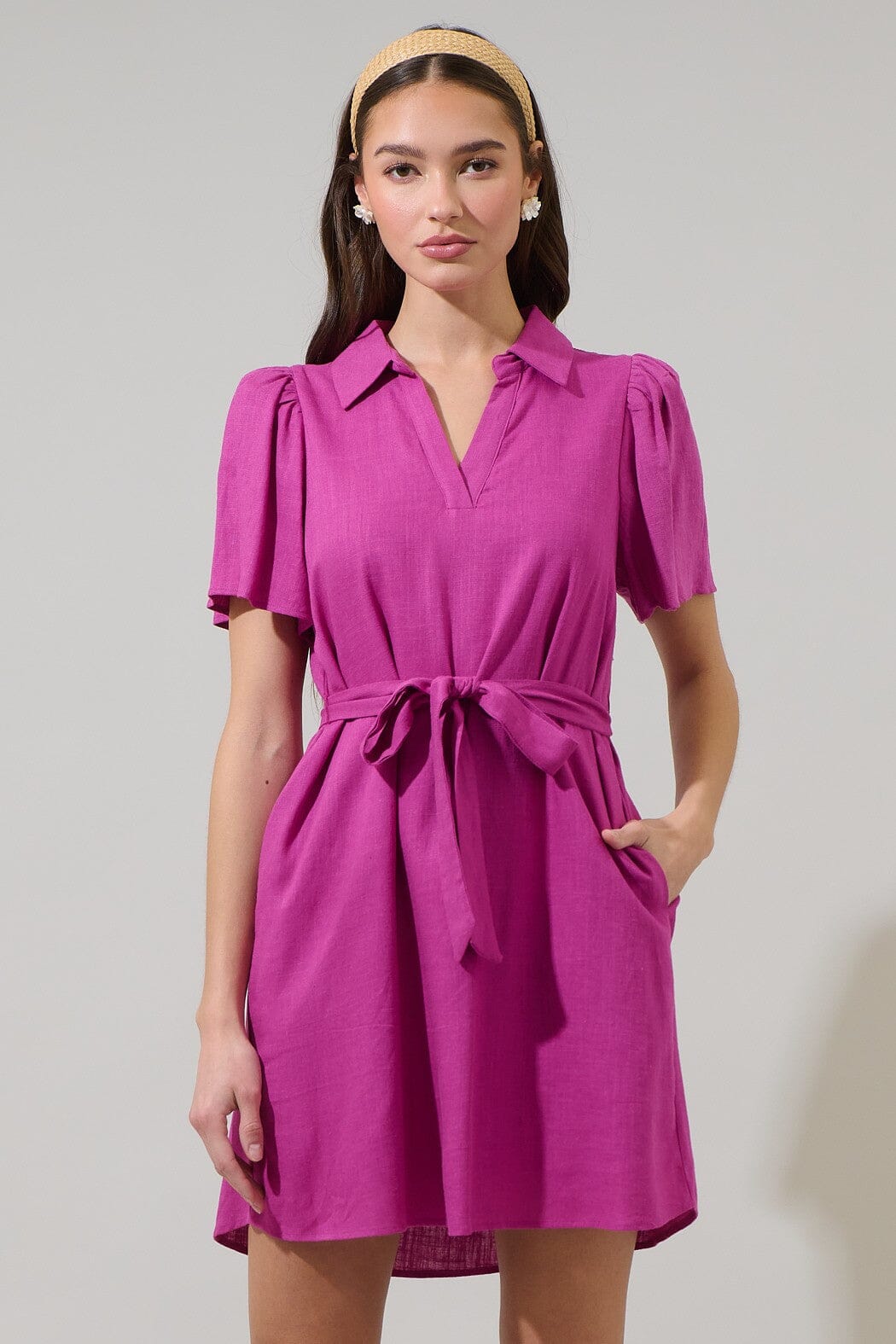 Nitza Collared Mini Dress sugarlips