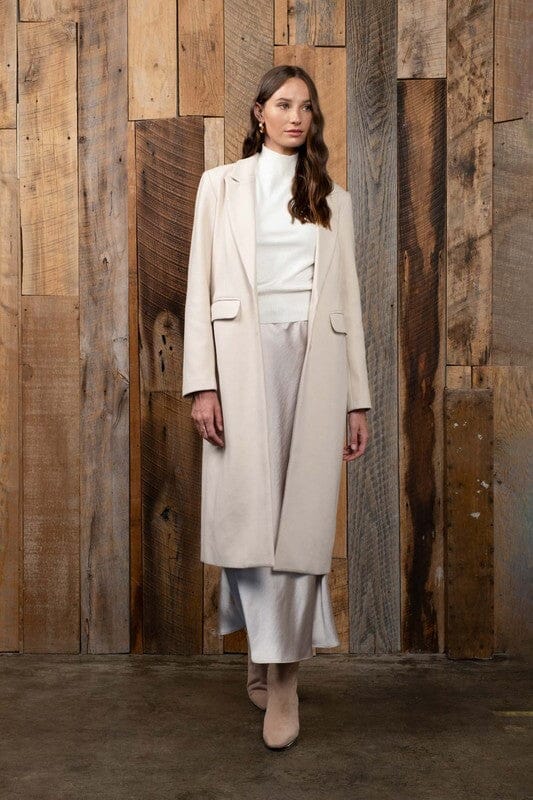 Oatmeal Longline Coat Blu Pepper
