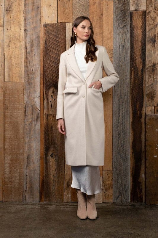 Oatmeal Longline Coat Blu Pepper