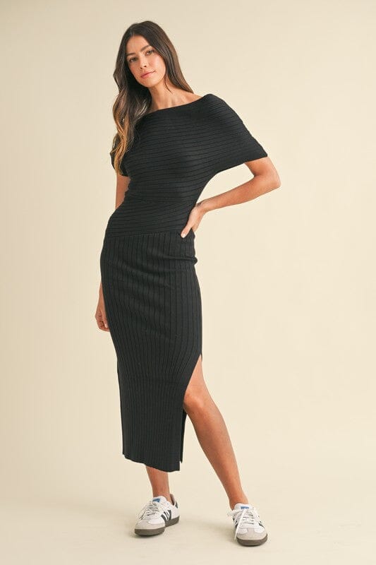 One Shoulder Knit Midi Mable