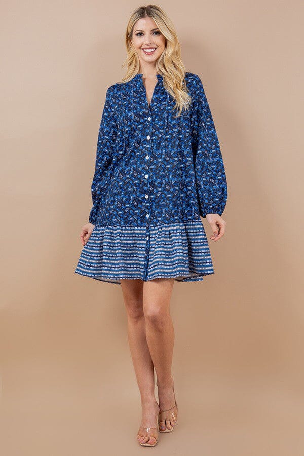 Paisley LS Printed Dress Sundayup