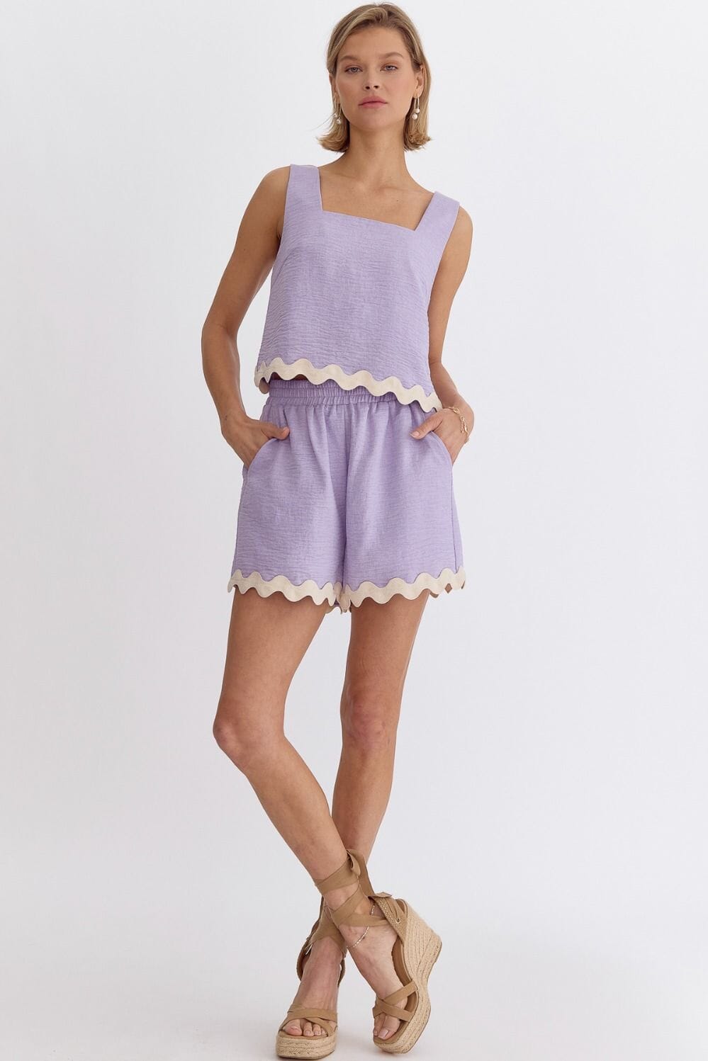 Pastel Scalloped Short Set entro