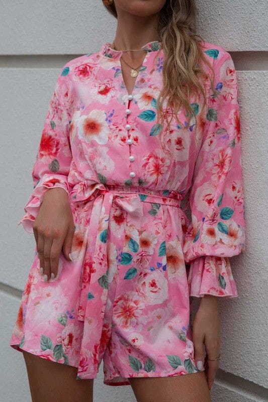Pink Floral Romper Asia Direct
