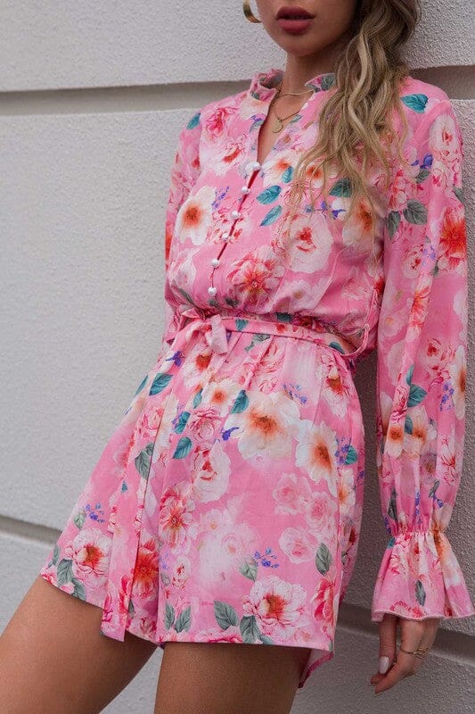 Pink Floral Romper Asia Direct