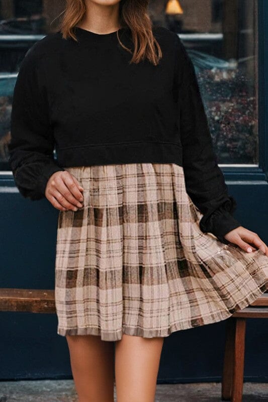 Plaid Twofer Dress – SNAP-Something New And Pretty