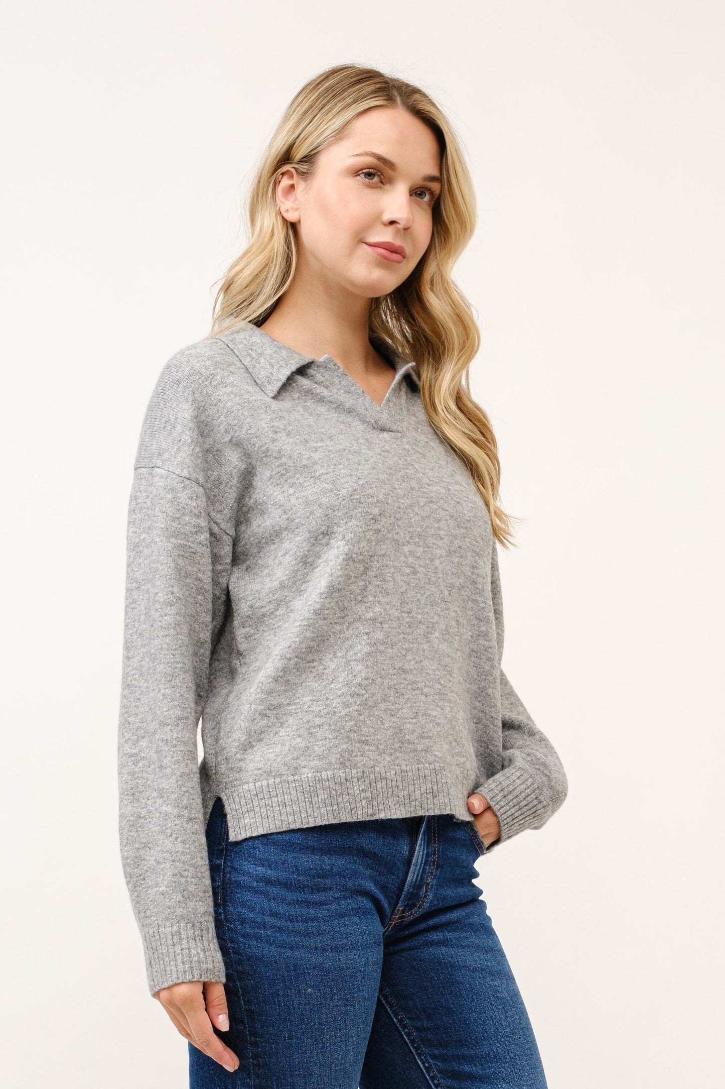 Polo Pullover Sweater Cielo
