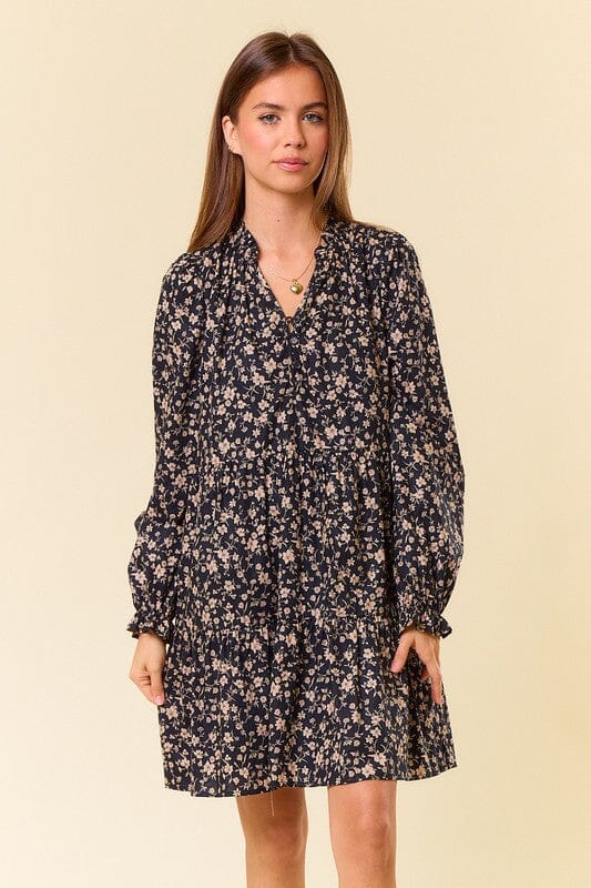 Poplin Fall Floral Dress Doe & Rae