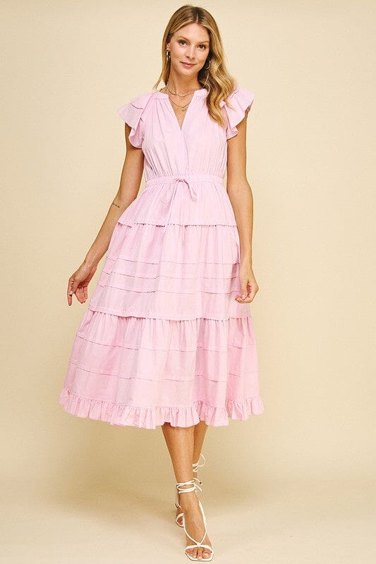 Poplin Tiered Maxi Dress Pinch