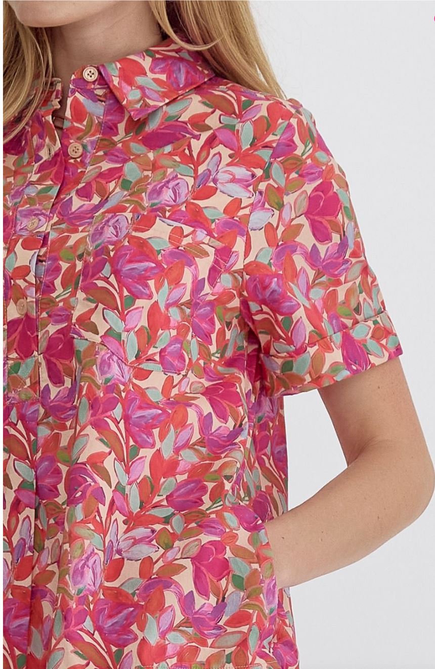 Print Flower Pocket Dress entro